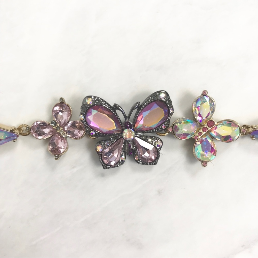Betsey Johnson Butterfly Bracelet Rhinestones NWT - Picture 4 of 8